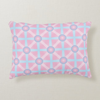 Cojín Decorativo Patrón rosa, púrpura y azul claro