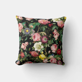 Cojín Decorativo Patrón Rosa rosa y rojo