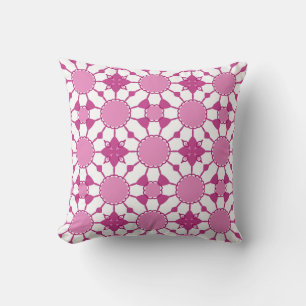 Cojín Decorativo Patrón rosa y blanco