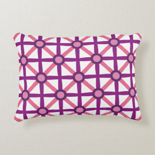 Cojín Decorativo Patrón rosa y púrpura funky