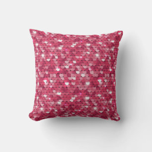 Cojín Decorativo patrón secuencial rosado purpurina