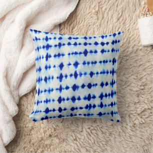 Cojín Decorativo Patrón Shibori Azul añil