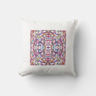 Cojín Decorativo Patrón simétrico rosa