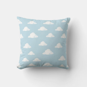 Cojín Decorativo Patrón Simple de Nubes Esponjosas Cielo Guardería