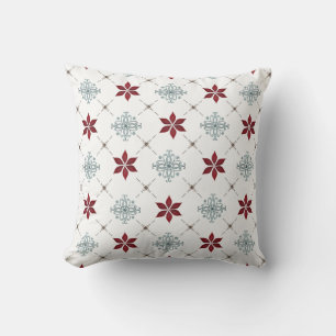Cojín Decorativo Patrón simple modernidad rojo azul
