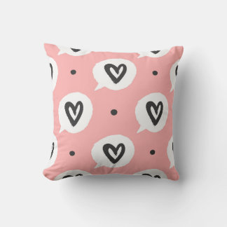 Cojín Decorativo Patrón sin brillo con corazones.