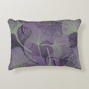Cojín Decorativo Patrón sin fisuras de Gingko biloba. Abstracto de