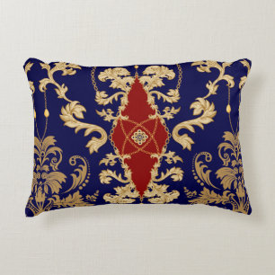 Cojín Decorativo Patrón sin fisuras Golden Damask. Vintage india w