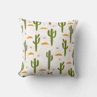 Cojín Decorativo Patrón sin foco, cactus, textura de arena, st mexi