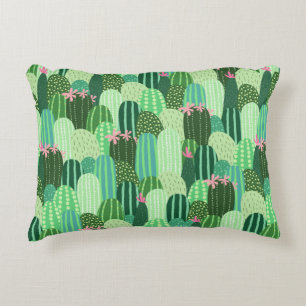 Cojín Decorativo Patrón sin foco con cactus