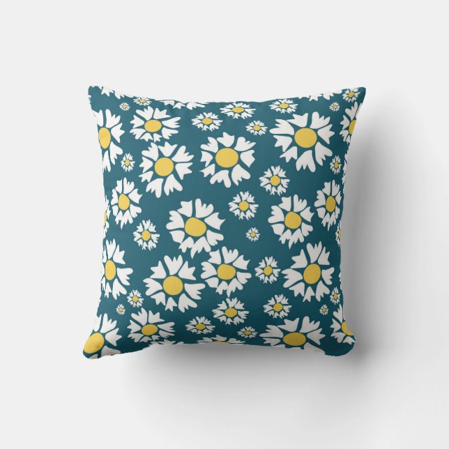 Cojín Decorativo Patrón sin foco con flores (Reverso)