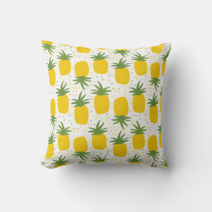 Cojín Decorativo Patrón sin foco con piñas. Piña amarilla