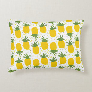 Cojín Decorativo Patrón sin foco con piñas. Piña amarilla