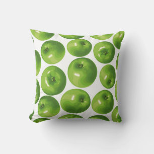 Cojín Decorativo Patrón sin foco de manzana verde
