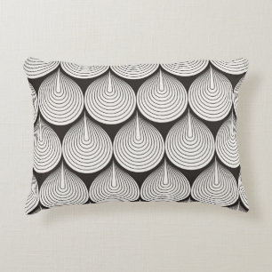 Cojín Decorativo Patrón sin foco. Elegante adorno monocromo. Geo