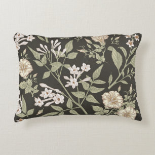 Cojín Decorativo Patrón sin foco. Hermoso reino floreciente de tela