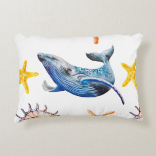 Cojín Decorativo Patrón sin foco Starfish caribeño