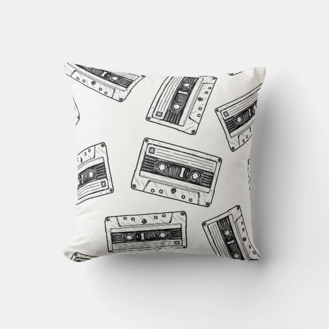 Cojín Decorativo Patrón sin inconvenientes con cassette compacto en (Anverso)