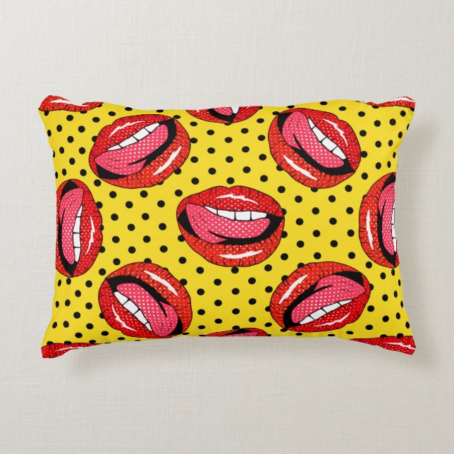 Cojín Decorativo Patrón sin inconvenientes con insignias de parche  (Anverso)