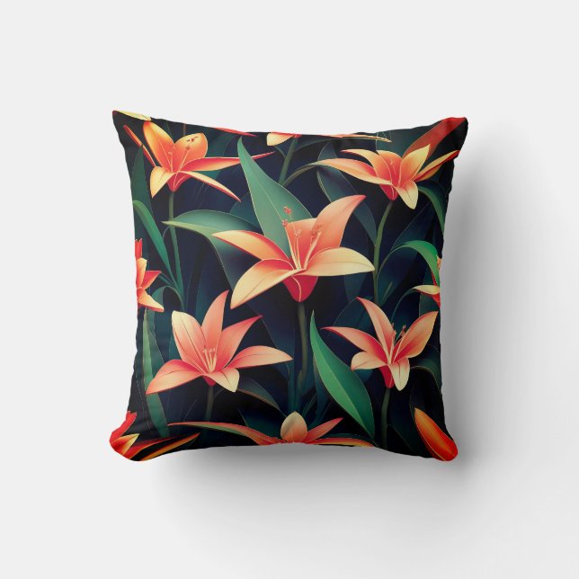 Cojín Decorativo Patrón sin inconvenientes del encanto floral minim (Anverso)