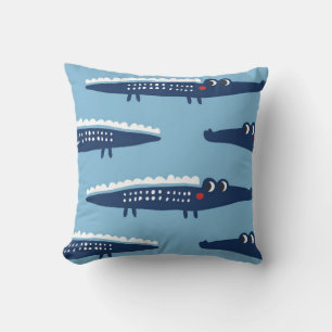 Cojín Decorativo Patrón sin soldadura con cocodrilos
