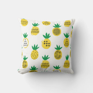 Cojín Decorativo Patrón sin soldadura de piña. Diseño infantil.