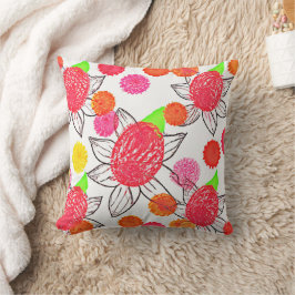 Cojín Decorativo Patrón sinfónico de elegancia floral