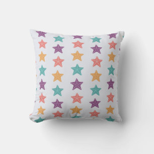 Cojín Decorativo Patrón Starfish colorido