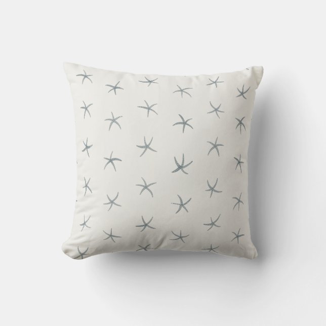 Cojín Decorativo Patrón Starfish Gris Smoestack OffWhite (Anverso)