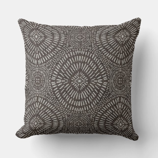Cojín Decorativo patrón taupe bohemio (Anverso)
