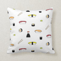 Patrón temático de sushi | Juego de sushi ilustrad