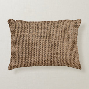 Cojín Decorativo Patrón textual Faux Burlap