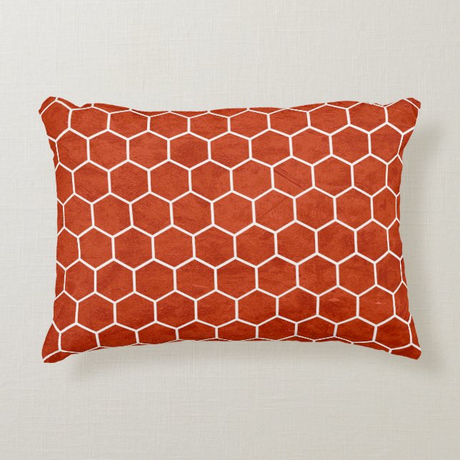 Cojín Decorativo Patrón texturizado exagerado Barno ruso rojo (Anverso)
