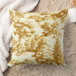 Cojín Decorativo Patrón Toile de Jouy de Bosque Invernal (5)