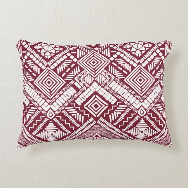 Cojín Decorativo Patrón transparente azteca (Anverso)