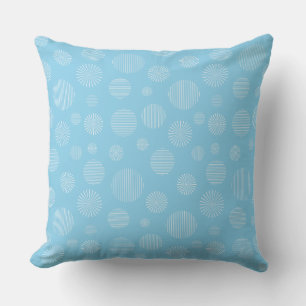 Cojín Decorativo Patrón transparente azul cielo y blanco