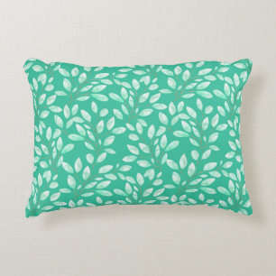 Cojín Decorativo Patrón transparente de acuarela con hojas de color