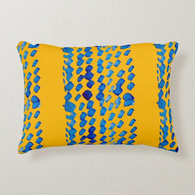 Cojín Decorativo Patrón transparente de acuarela con puntos abstrac (Anverso)