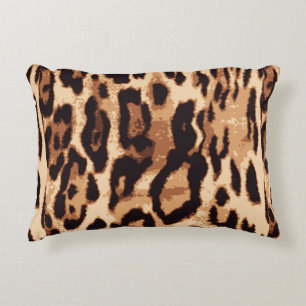Cojín Decorativo Patrón transparente de impresión leopardo