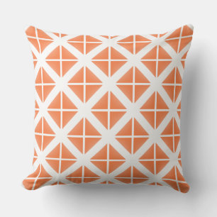 Cojín Decorativo Patrón triangular de moda naranja