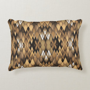COJÍN DECORATIVO PATRÓN TRIANGULAR RÚSTICO TRIBAL