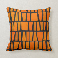 Patrón tribal africano naranja y negro