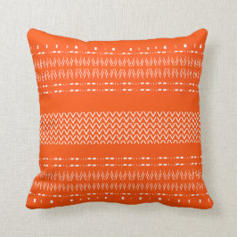 Cojín Decorativo Patrón tribal Naranja