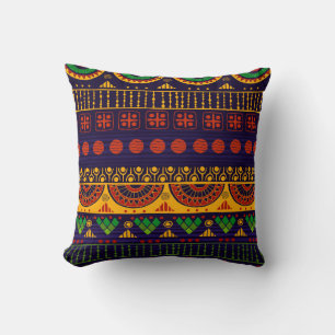Cojín Decorativo Patrón tribal sin fisuras. 