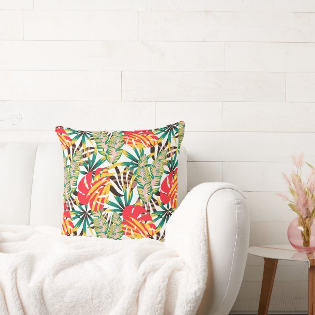 Cojín Decorativo Patrón tropical brillante (Sofá)