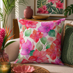 Cojín Decorativo Patrón tropical de buganvilla