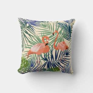 Cojín Decorativo Patrón tropical sin fisuras con flamingo. Botany d