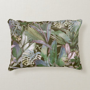 Cojín Decorativo Patrón tropical sin soldadura con flores tropicale