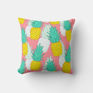 Cojín Decorativo Patrón tropical sin soldadura con piñas exótica