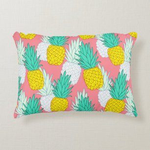 Cojín Decorativo Patrón tropical sin soldadura con piñas exóticas.